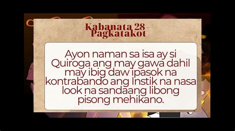 Kabanata 28 El Filibusterismo – “Pagkatakot” (BUOD) .